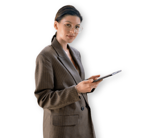 Ragazza con smartphone deposito atti CTU
